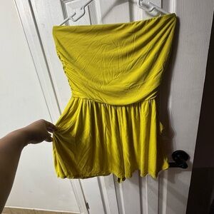 Vibrant Yellow Strapless Rumper